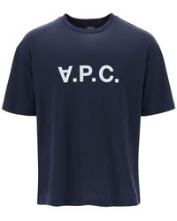 A.P.C. - River T Shirt With Flocked Logo - Lyst