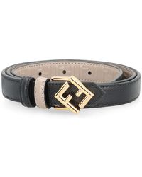 Fendi - Ff Diamonds Reversible Leather Belt - Lyst