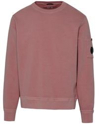C.P. Company - Old Rose Cotton Sweatshirt - Lyst