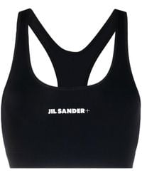 Jil Sander - Cropped Sports Top With Wide Neckline - Lyst