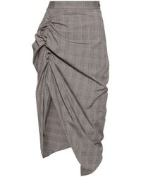 Vivienne Westwood - Prince Of Wales Cotton Midi Skirt - Lyst