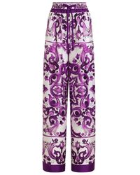 Dolce & Gabbana - Majolica Print Pants - Lyst