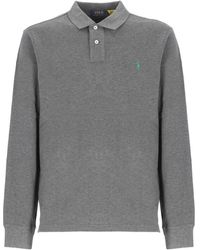 Ralph Lauren Cotton Polo Shirt - Gray