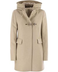 Fay - Toggle Coat In Mélange Wool Cloth - Lyst