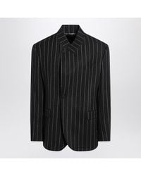Dolce & Gabbana - Striped Wool-Blend Single-Breasted Jacket - Lyst