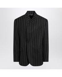 Dolce & Gabbana - Striped Wool-Blend Single-Breasted Jacket - Lyst