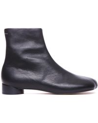 MM6 by Maison Martin Margiela - Leather Ankle Boots 25 - Lyst