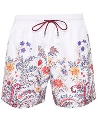 Etro - Swim Shorts With Floral Print - Lyst
