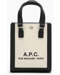 A.P.C. - Camille 2.0/ Cotton And Linen Tote Bag - Lyst