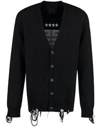 Givenchy - Intarsia Detail Cotton Cardigan - Lyst