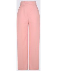 Casablancabrand - Pink Virgin Wool Pants - Lyst