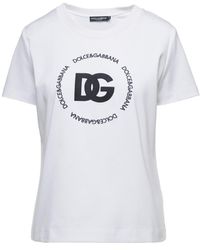 Dolce & Gabbana - T-Shirt With Logo Lettering Print - Lyst