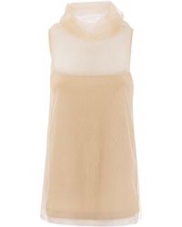 Fabiana Filippi - Jersey Top With Tulle - Lyst