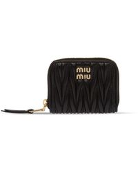 Miu Miu - Quilted Leather Wallet - Lyst