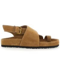 Soeur - 'Domani' Sandals With Rear Buckle Closure And Criss-Crossed Straps - Lyst