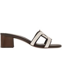 Tod's - Leather Heeled Sandal - Lyst