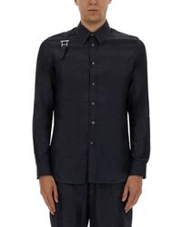 McQueen - Harness Shirt With T Buckle - Lyst