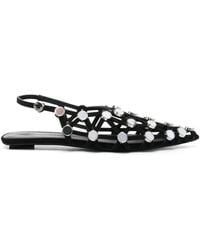The Attico - Grid Slingback Sandals - Lyst