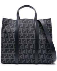 Fendi - Ff-Jacquard Shopper Bags - Lyst