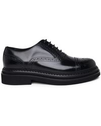 Dolce & Gabbana - Day Classic Black Leather Lace-up Shoes - Lyst
