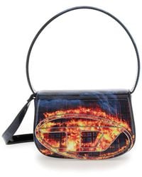 DIESEL - '1Dr' And Shoulder Bag With Front Metallic Oval D Logo - Lyst