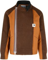 Sacai - Wool Blend Jacket - Lyst