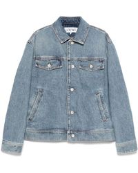 Loewe - Denim Hooded Jacket - Lyst