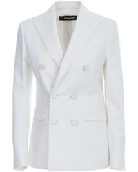 DSquared² - Oscar Jacket Cotton Silk Double Breasted - Lyst