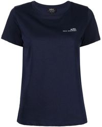 A.P.C. - Logo Crew-neck T-shirt - Lyst