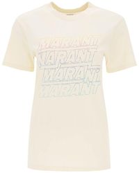 Isabel Marant - Isabel Marant Etoile Zoeline T-shirt With Logo Print - Lyst