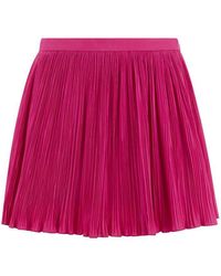 RED Valentino - Pleated Cotton-blend Shorts - Lyst