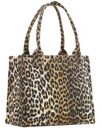 Ganni - Recycled Cotton Large Tote Bag - Lyst