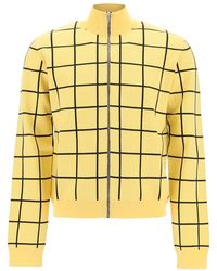 Marni - Zip-up Cardigan With Check Motif - Lyst