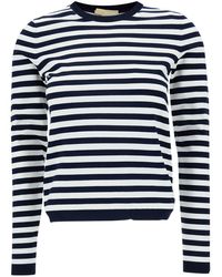 MICHAEL Michael Kors - And Striped Sweater With Logo Patch In - Lyst