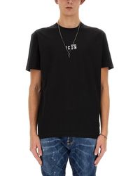 DSquared² - T-Shirt Con Stampa Logo - Lyst
