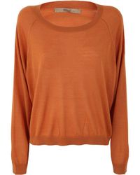 Roberto Collina - Wide Boxy Round Neck Pullover Clothing - Lyst