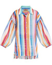 Missoni - Viscose And Silk Shirt With Zigzag Pattern - Lyst
