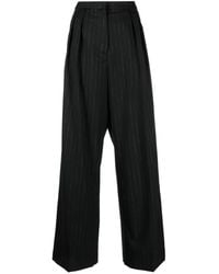 Rohe - Wide Leg Pinstripe Trousers Clothing - Lyst
