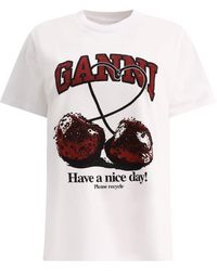 Ganni - "Cherry" T-Shirt - Lyst