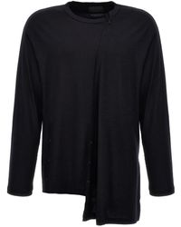 Yohji Yamamoto - Oblique Buttons Sweater - Lyst