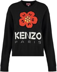 KENZO - Crew-Neck Wool Sweater - Lyst