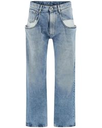 Maison Margiela - Straight Leg Jeans With Contrasted Pockets Clothing - Lyst