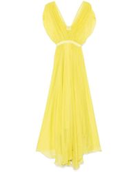 Forte Forte - Chiffon Silk Crossed Neckline Dress - Lyst