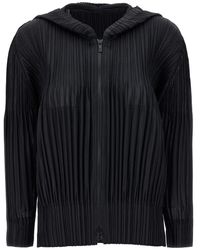 Pleats Please Issey Miyake - 'Fluffy Basics' Cardigan - Lyst