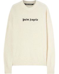 Palm Angels - Logo-embroidered Wool-blend Jumper - Lyst