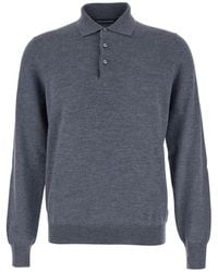 Tagliatore - Polo Shirt With Classic Collar And Ribbed Trims - Lyst