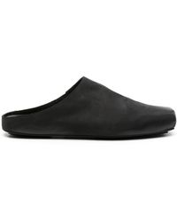 Uma Wang - Leather Slippers With Square Toe - Lyst