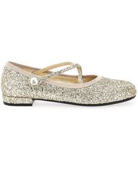 miu miu glitter ballet flats