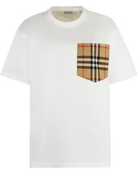 Burberry - Cotton Crew-Neck T-Shirt - Lyst