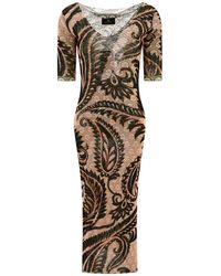 Etro - Printed Tulle Dress - Lyst